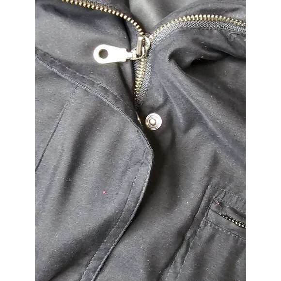 Eddie Bauer Women's Jacket L Black 100% Polyester Full Zip Snap Pockets - Picture 6 of 14